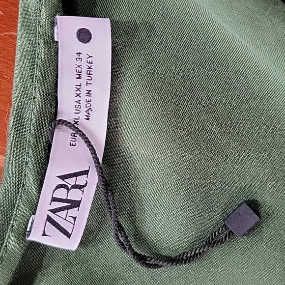 Zara Emerald Green Satin Dress Size XXL - Picture 12 of 13